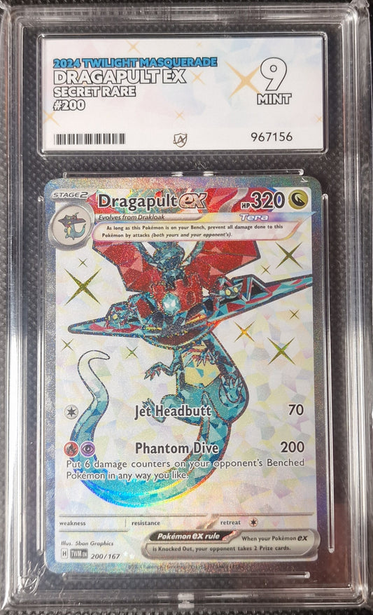 Dragapult Ex - Secret Rare 200/167 - ACE MINT 9